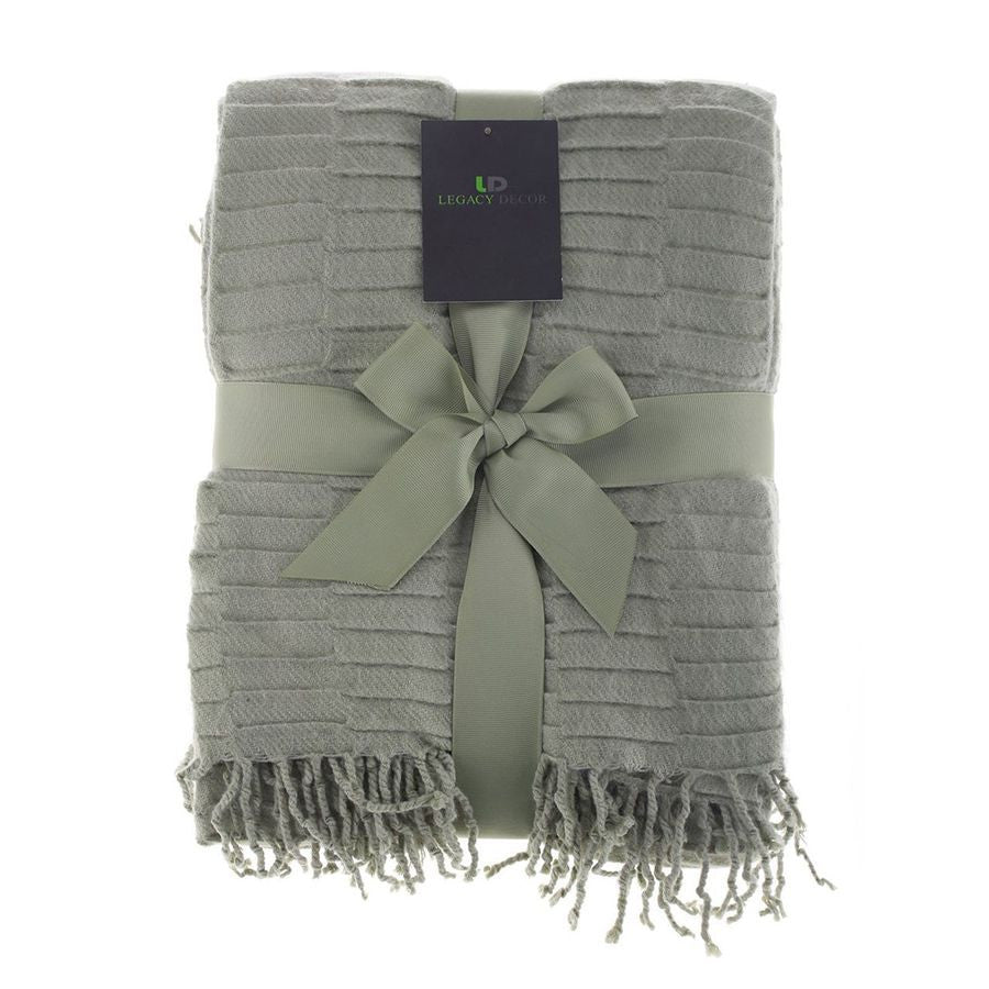 Flannel Throw Blanket with Fringe