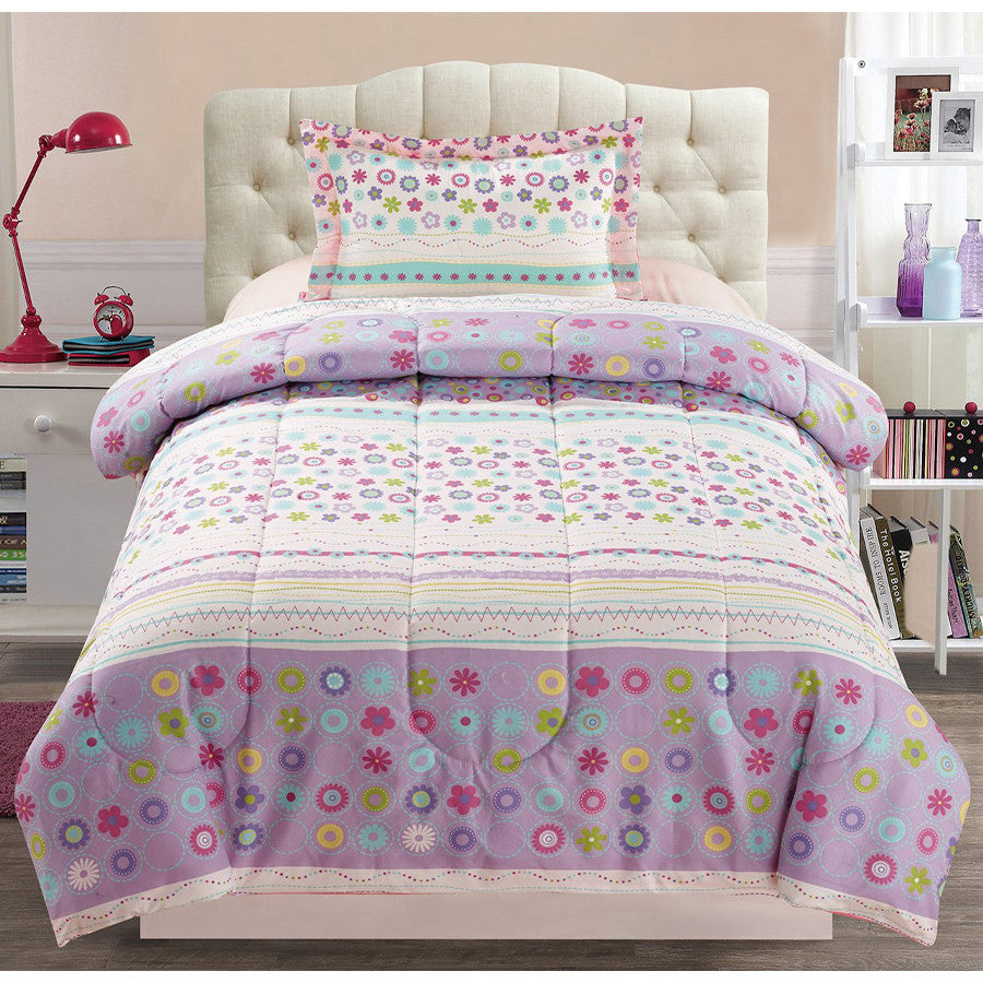 2 PC Pink, Childrens Comforter Set Twin Size