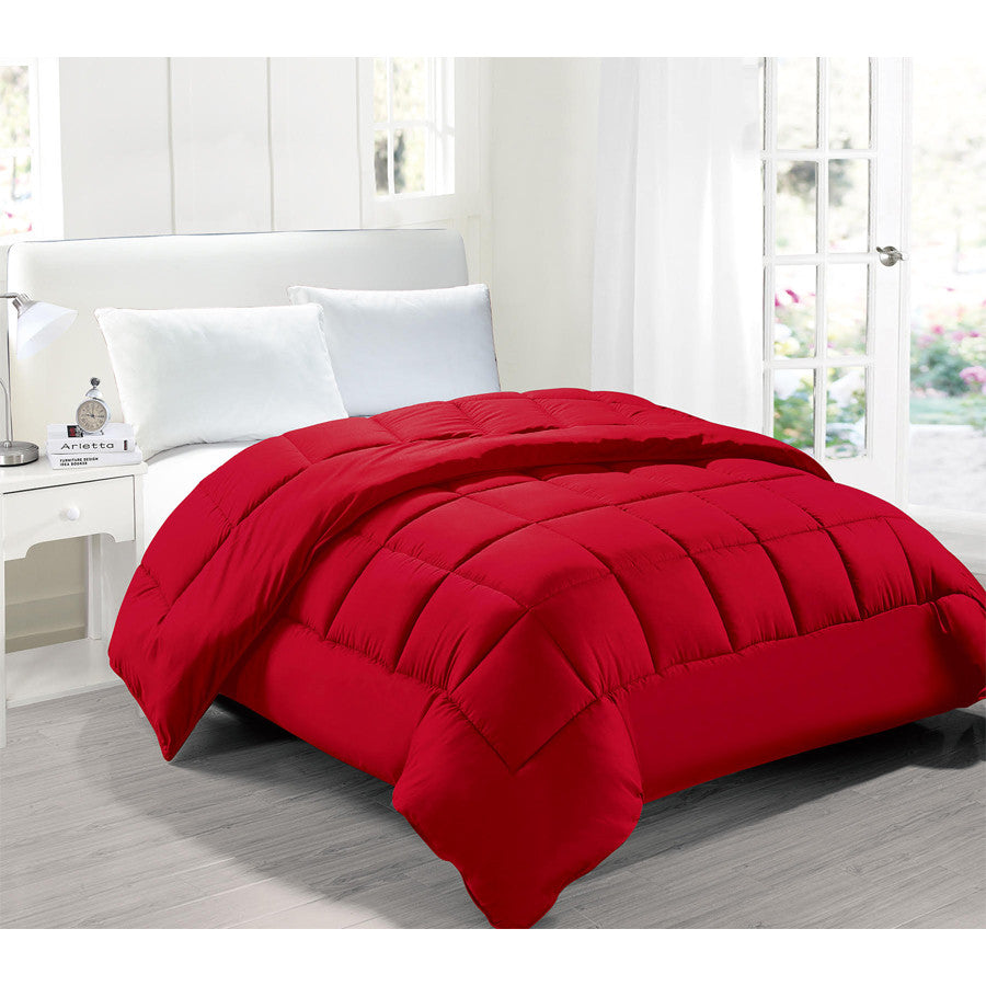 Down Alternative Hypoallergenic Comforter Red Color in USA, California, New York, New York City, Los Angeles, San Francisco, Pennsylvania, Washington DC, Virginia, Maryland