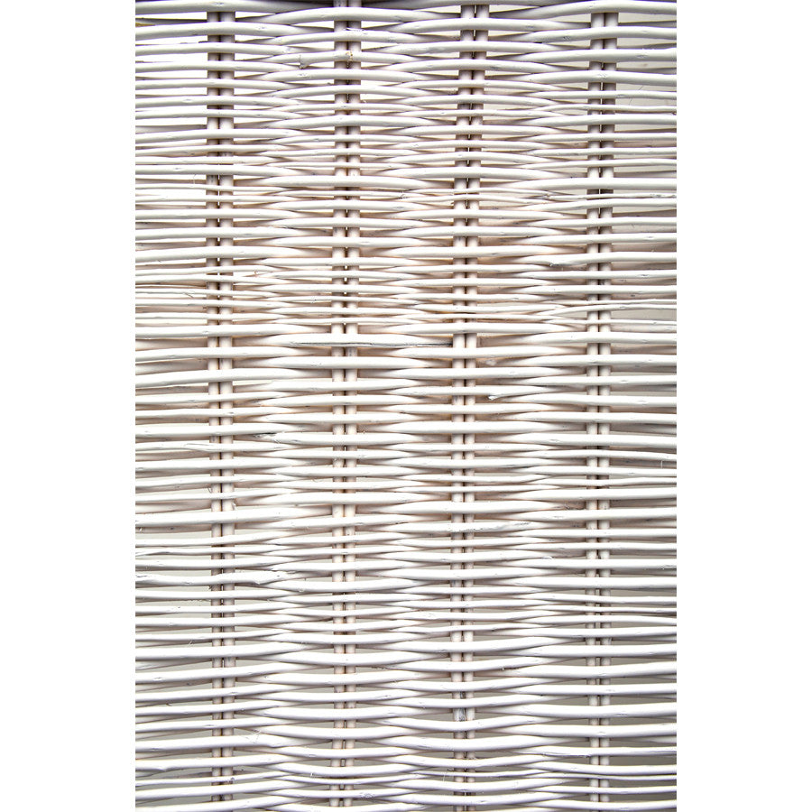 Room Divider 4 Panel Wood and Bamboo Weave Design Brown or White Color