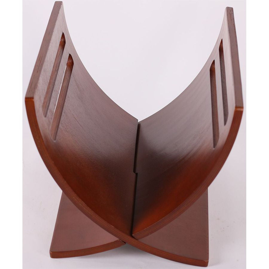 Solid Wood Magazine Holder, Brown Color