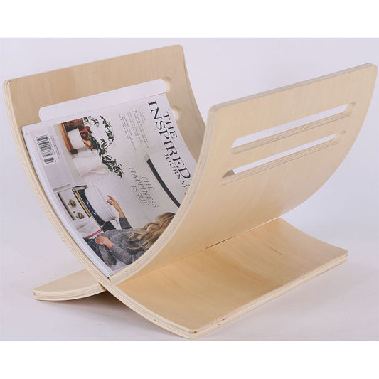 Solid Wood Magazine Holder, Natural Color