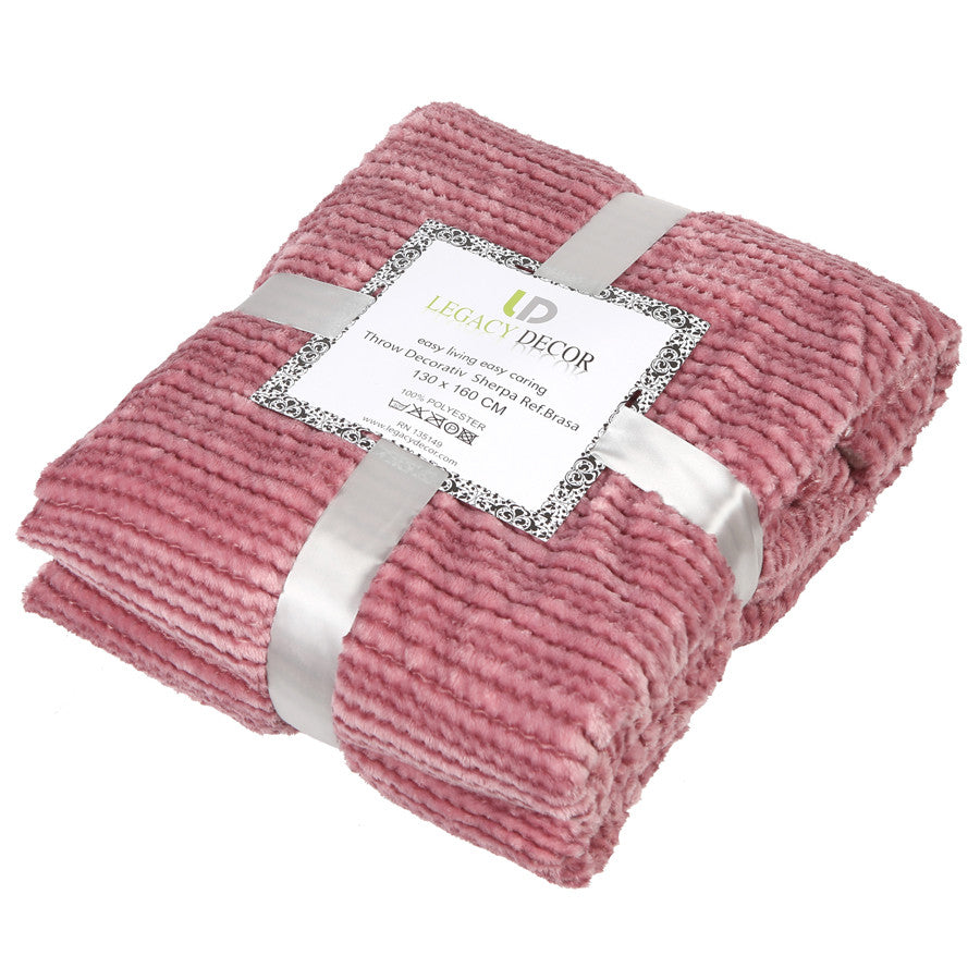 Luxury Ultra Plush Fleece & Sherpa Throw Blanket  52” x 71”