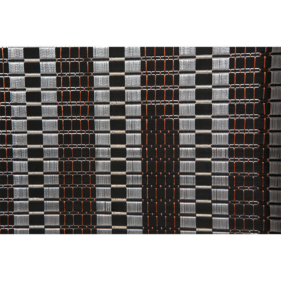 8 Panel Natural, Brown, Or Black Color Wood and Bamboo Weave Room Divider