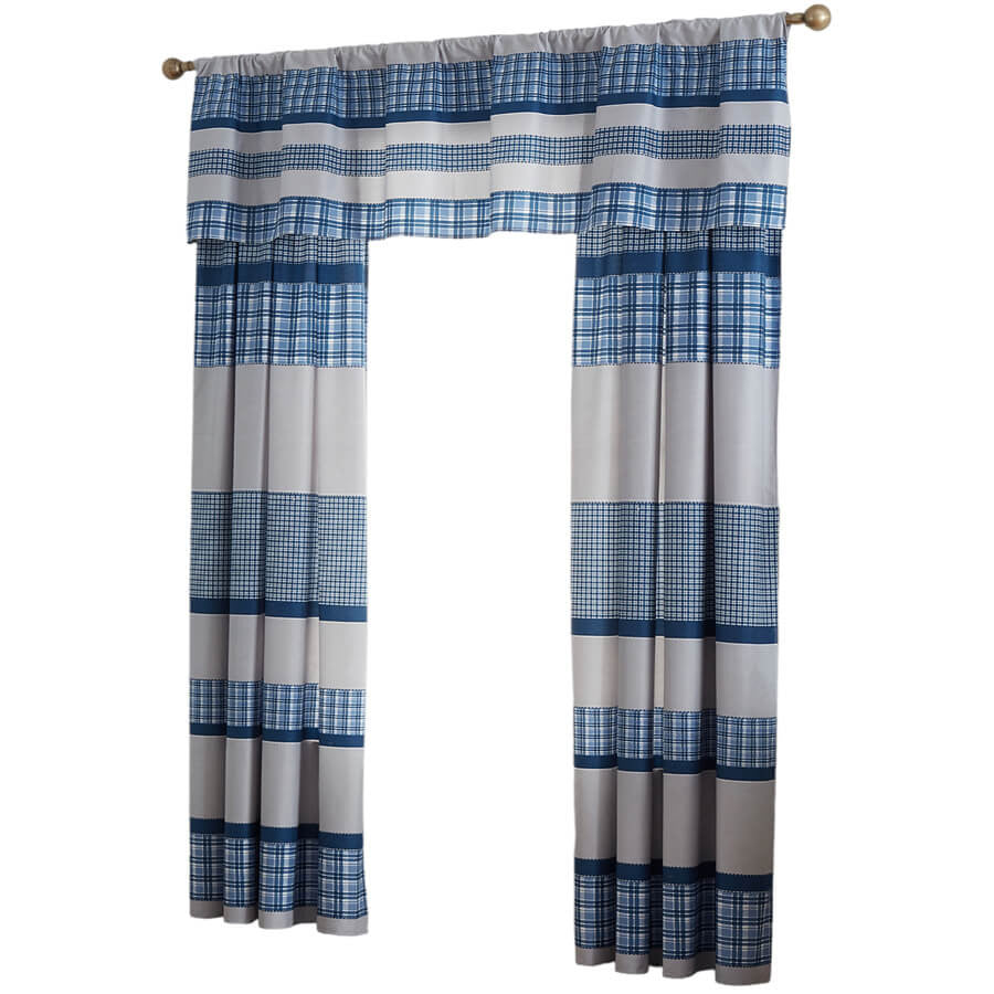 3 PCS Quilt Bedspread Coverlet Blue and White Patchwork Design Microfiber
