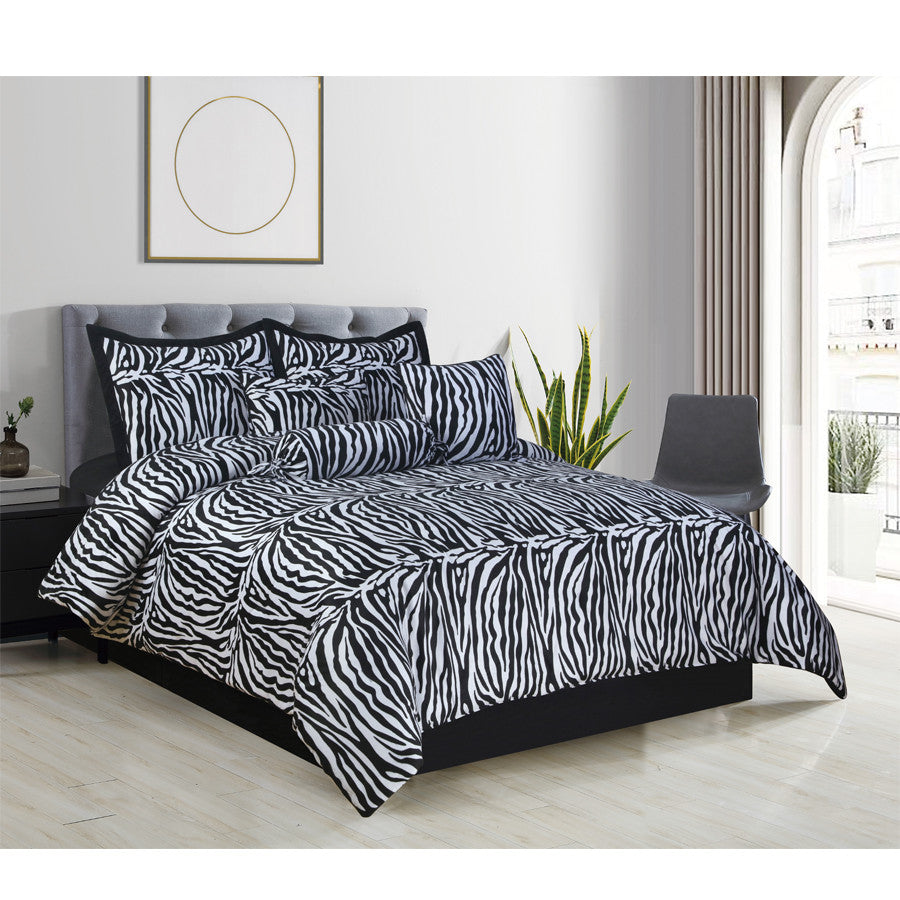 Zebra 7 pcs comforter set